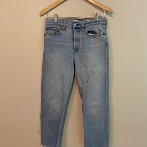 LEVIS WEDGIE STRAIGHT Blue Denim Jeans SIZE 28